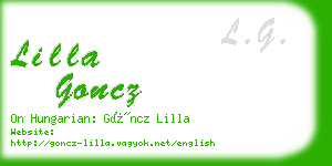 lilla goncz business card